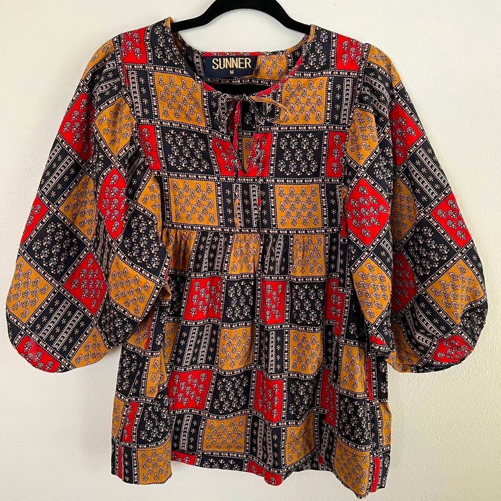 Boho peasant top